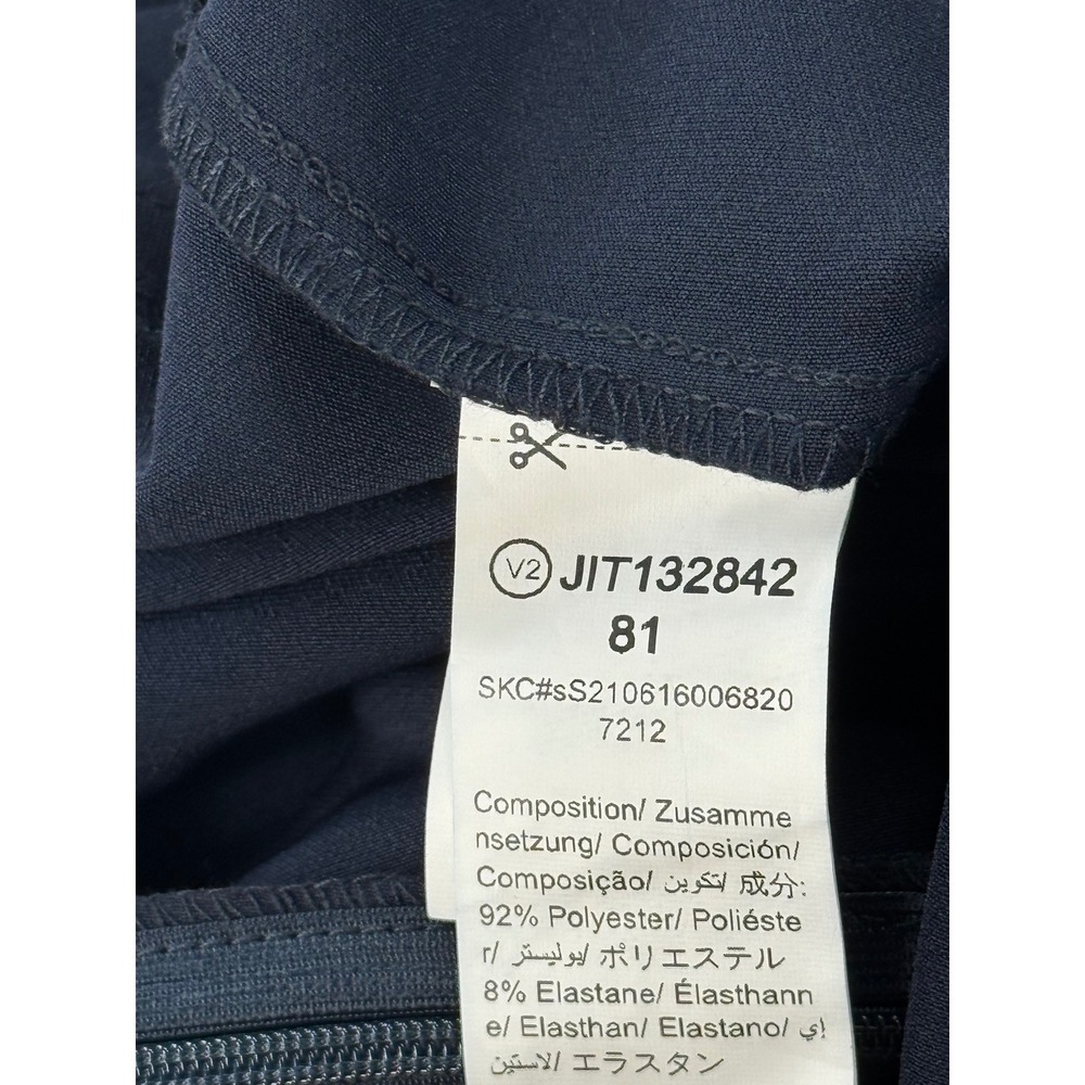 SHEIN Wide Leg Pants Navy Blue High Waisted Button Detail Pleated Culottes L - Picture 8 of 8